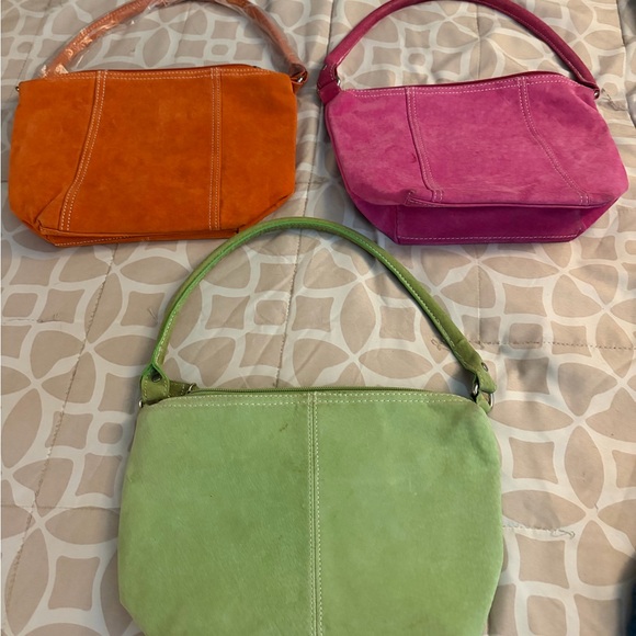 Handbags - Pink Suede Women’s Handbag - 6x8